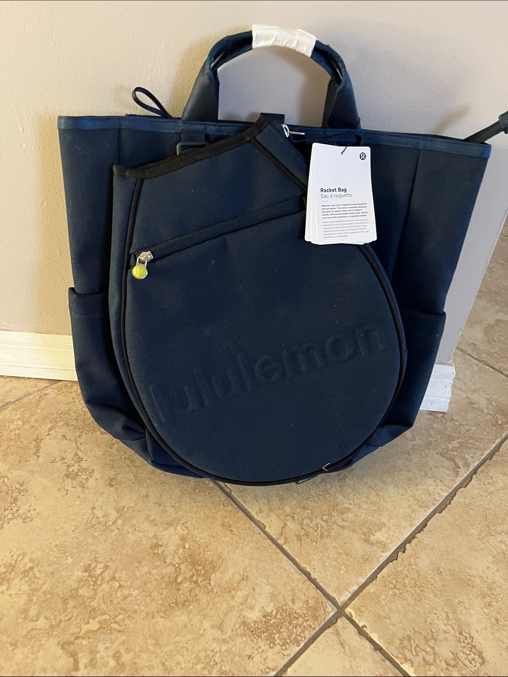 lululemon athletica Navy women’s racquet tote w/detachable racquet bag